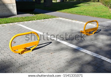 Security barrier at the parking lot