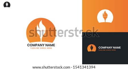 Flame logo - Flame and Fire logo, All elements on this template are editable with vector software.