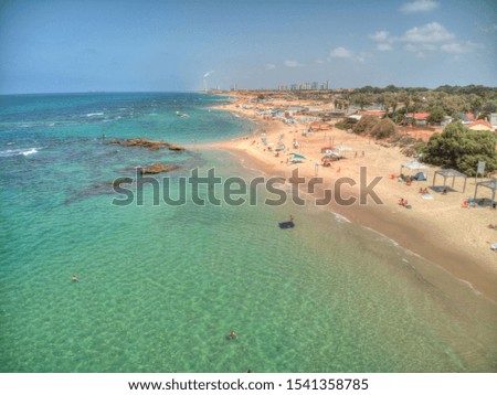 Mikhmoret  beach located in central Israel