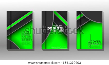 Cover book with a geometric design background. Valid for banners, placards, leaflets, poster designs, etc. Eps10 vector template