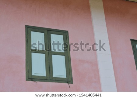 Wooden windows of the house