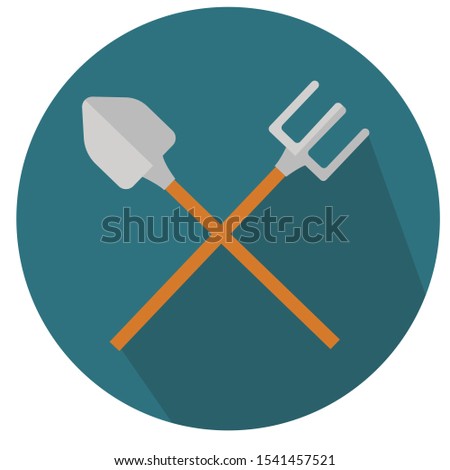 shovel vector illustration simple clip art