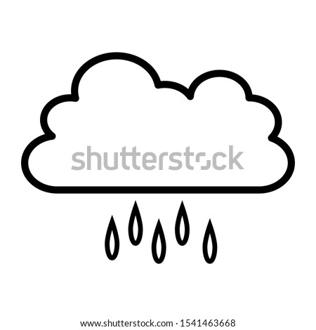 Rainy icon vector design template