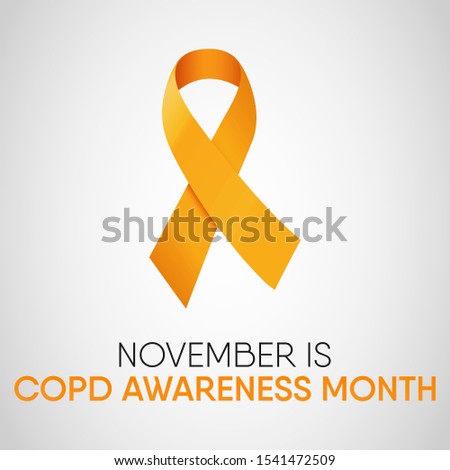 Vector illustration on the theme of Chronic obstructive pulmonary disease COPD month.