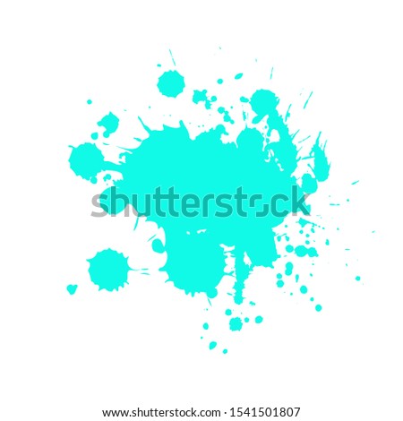 Green ink splashes. Grunge splatters. Abstract background. Grunge text banners