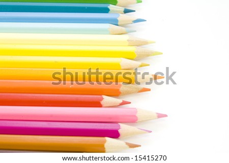 colorful pencils isolated