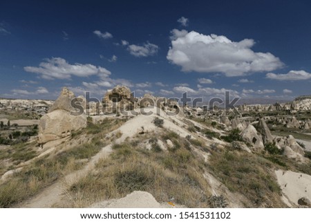 Rock Formations in Swords Valley, Cappadocia, Nevsehir City, Turkey