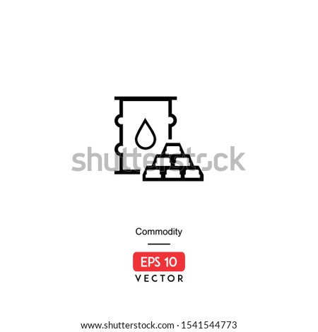 Icon commodity with line style vector, isolated on white background, EPS10 - Vector
