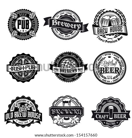beer logo label vintage vector pub emblem retro brewery badge retro series styled mark of brew okay as a pattern of promotion beer logo label vintage vector pub emblem retro brewery badge classic frot