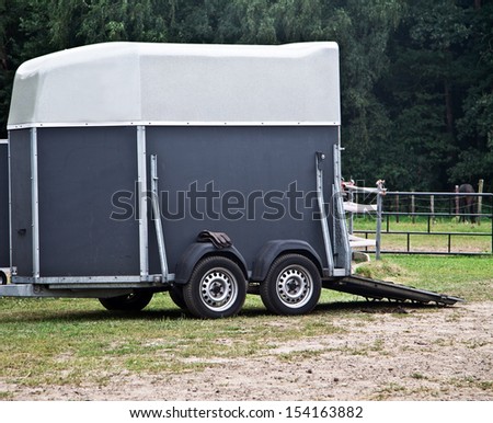 Horse trailer Royalty-Free Stock Photo #154163882