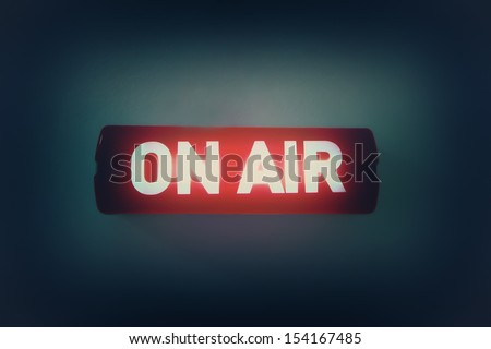"ON AIR" broadcast message Royalty-Free Stock Photo #154167485