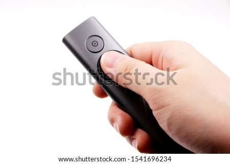 Gray modern presentation remote/ clicker Royalty-Free Stock Photo #1541696234