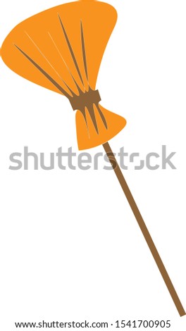 The broom of the snowman.Vector illustration.