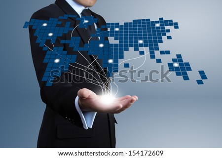 Business with Expansion on screen. Royalty-Free Stock Photo #154172609