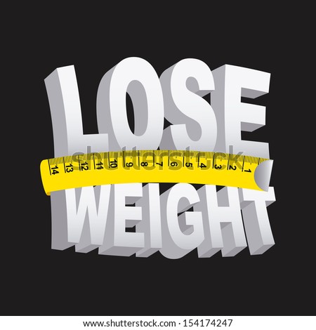 lose weight over black background  vector illustration