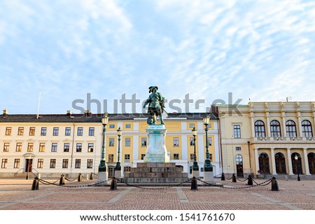 Gothenburg, Sweden. Statue of King Gustav II Adolf - established in 1854 Royalty-Free Stock Photo #1541761670