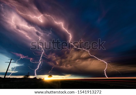 Lightning in the fields