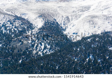 Landscape of the mountains of Penalara (Cotos, Madrid, Spain)