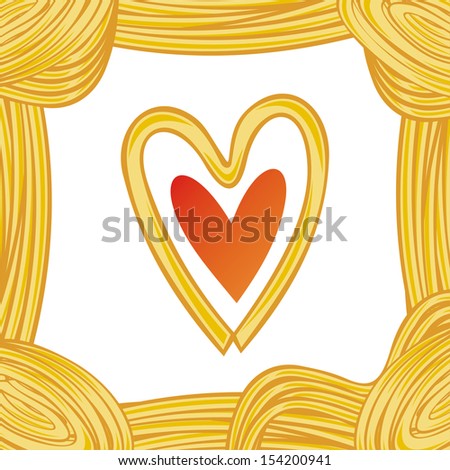I love pasta vector illustration