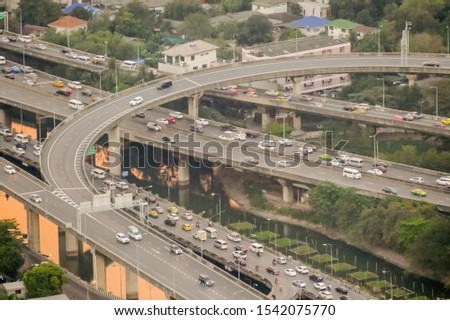 aerial view of highway, digital photo picture as a background