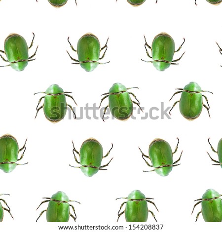 green bugs, seamless pattern
