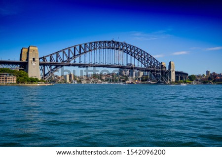 Sydney bridge view from the ocean