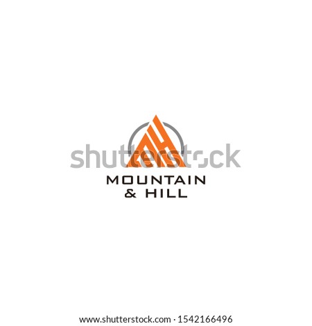 Bold logo design of letter MH with white background - EPS10 - Vector.