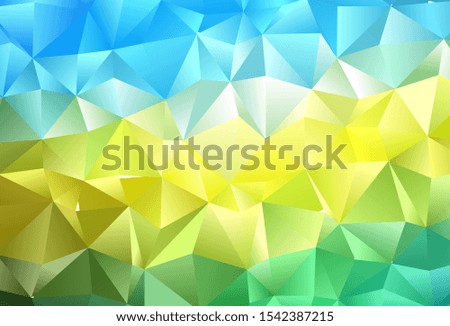 Dark Blue, Yellow vector polygon abstract background. A vague abstract illustration with gradient. Template for a cell phone background.
