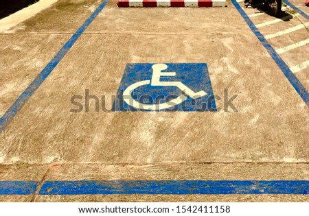 Parking symbol for disabled people only