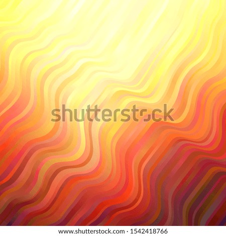 Light Red, Yellow vector layout with curves. Bright sample with colorful bent lines, shapes. Pattern for busines booklets, leaflets