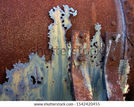  What's left of the boiler coating as the rust slowly eats it away.