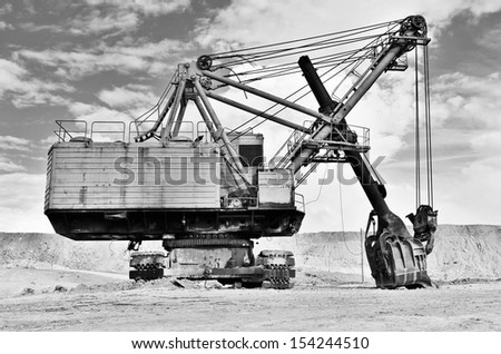 Mining industry machine - vintage excavator