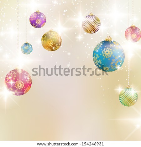 Background with Christmas balls. EPS10