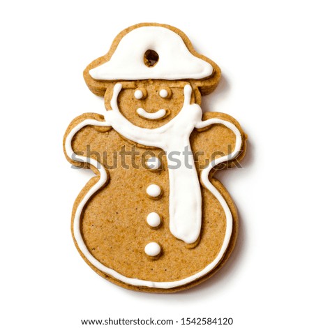 christmas cookie isolated on a white background