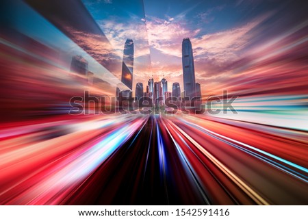  City in motion blur effect 