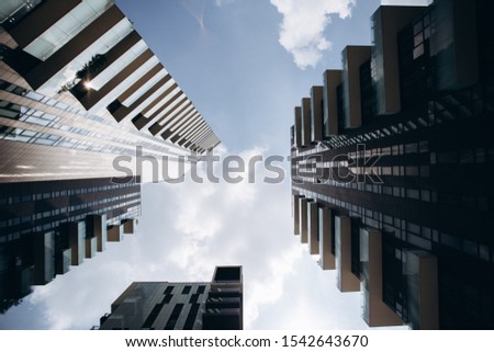 Modern urban geometry buildings, wall , architecture