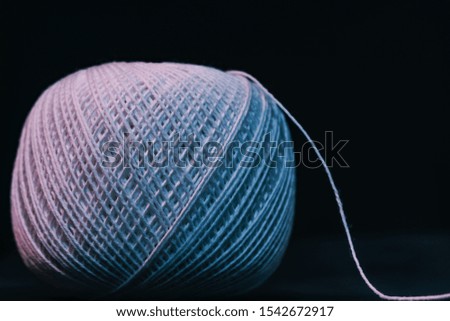 Beautiful tangle of thread in red and blue light background texture. 