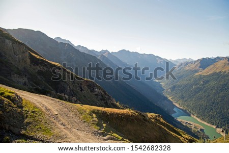Views of the beautiful Pyrenees mountains in France