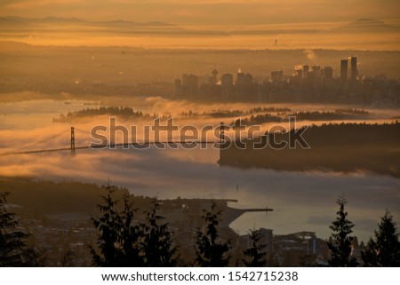 Cityscape of Vancouver at Cypress lookout