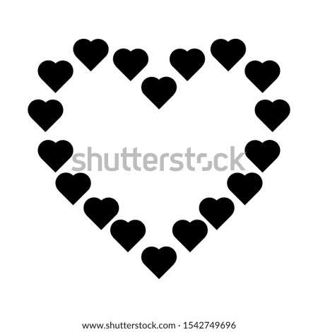 vector love hearts concept. Flat illustration of wedding love. romantic love isolated on white background. valentine sign symbol. love icon