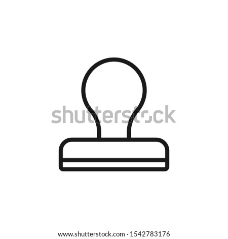 Stamp icon. Post, postage rubber stamp icon. Contract, certificate signing signing illustration.
