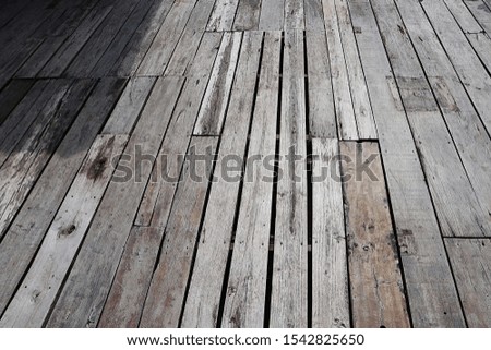 Wooden floor texture for background, vintage style, old wooden floor surface