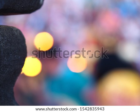Bokeh background With many people gathering together in festivals