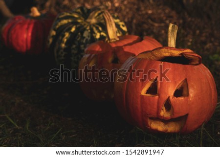 Jack o' lantern for Halloween party. 