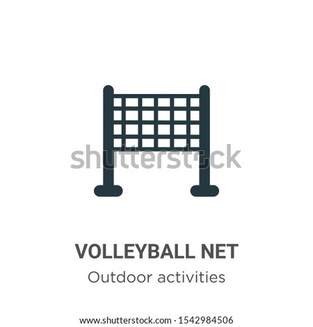 Volleyball net vector icon on white background. Flat vector volleyball net icon symbol sign from modern outdoor activities collection for mobile concept and web apps design.