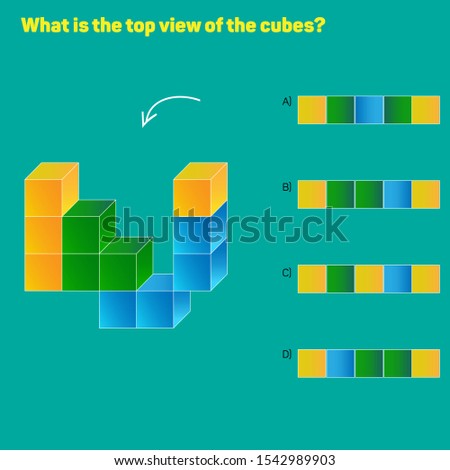 What is the top view of the cubes?