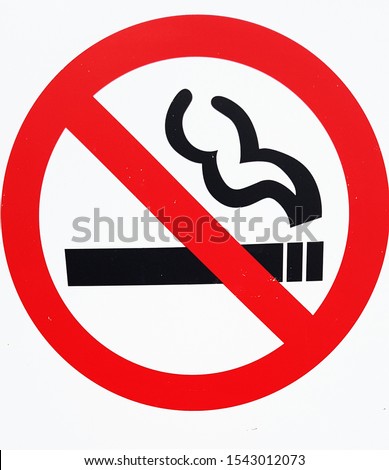 No smoking sign for safety reasons at a construction site