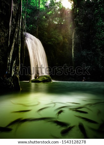 The emerald waterfall (Erawan), Thailand