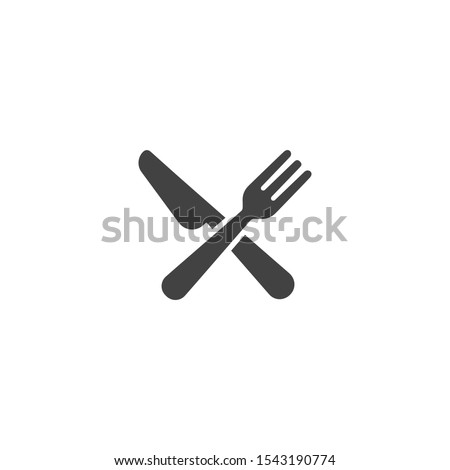 Cutlery and Kitchen Set Icon Design Template Royalty-Free Stock Photo #1543190774