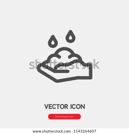 washing hands vector icon. Linear style sign for mobile concept and web design. wash hands symbol illustration. Pixel vector graphics - Vector.
 Royalty-Free Stock Photo #1543264607